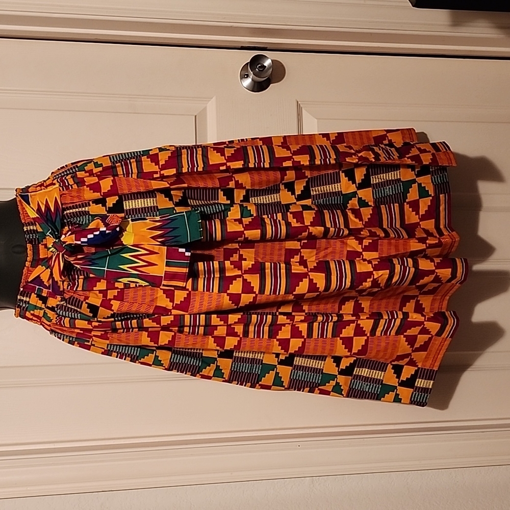 Ankara African Print Midi Skirt - Picture 1 of 5
